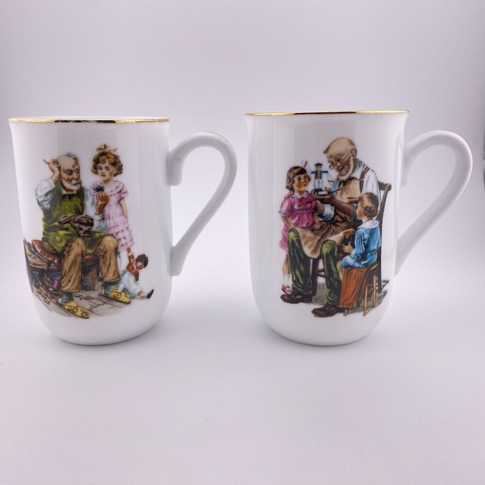 NORMAN ROCKEWELL MUSEUM  MUGS - Set Of 2
